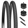 24 x 1.75 Bicycle Tires 2 Pack 24 x 1.75 Bike Tire and Tube with Schrader Valve 24" Bike Tires with 2 Tire Levers for 24" x 1.65/1.70/1.75/1.80 MTB/Off-Road/Hybrid Commuter Bikes view 1