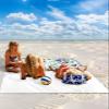 Beach Blanket Waterproof Sandproof Beach Mat,Autumn Thanksgiving Watercolor Leaves Picnic Blankets with Sand Pockets and Stakes,Farm Plants White Outdoor Pad for Seaside,Travel,Camping,Hiking view 2