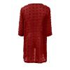 Cardigan for Womens 3/4 Sleeve Swiss Dots Kimono Lightweight Summer Chiffon Open Front Dusters Beach Cover Up Red view 3