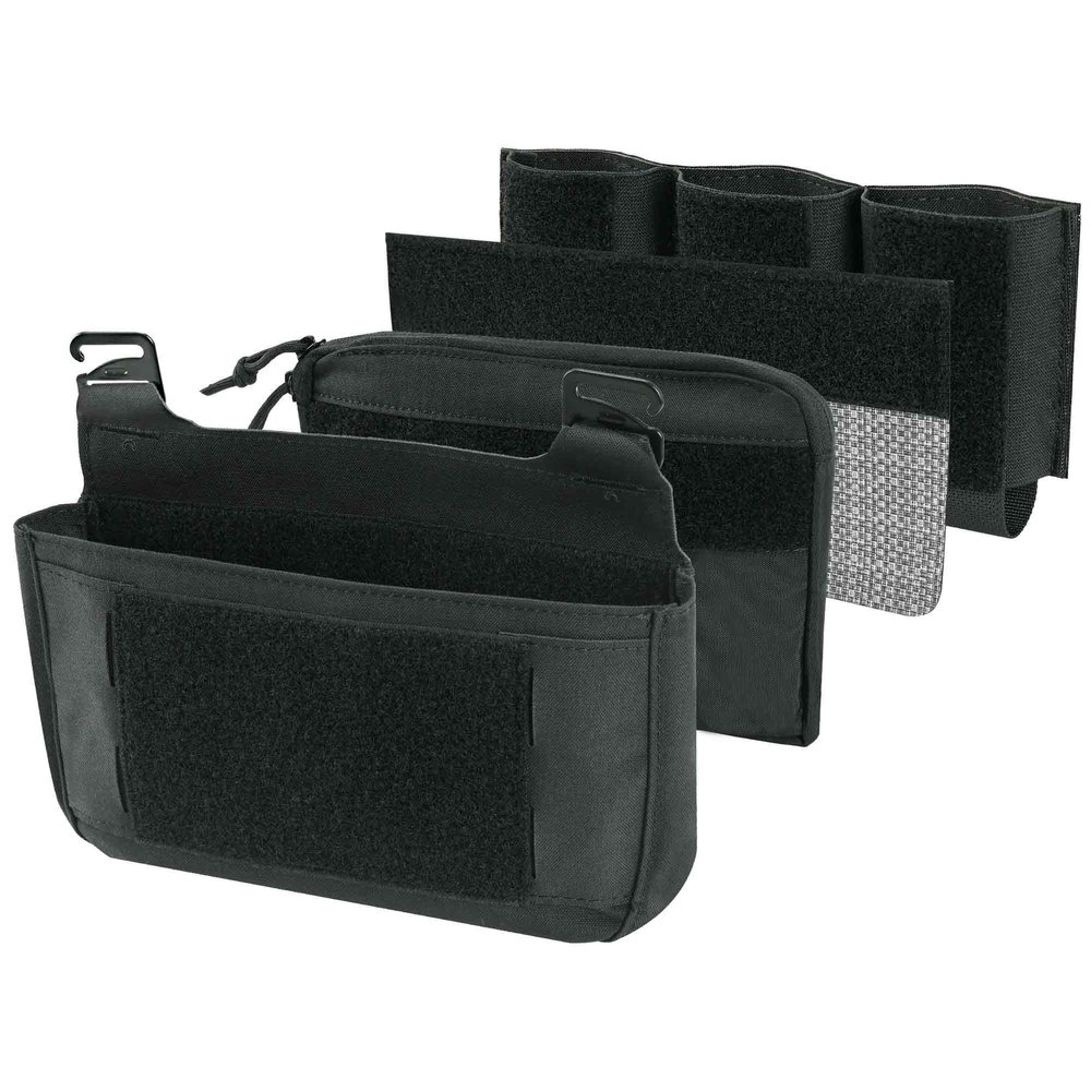4-in-1 Front Flap Pouch G Hook,SABADO Tactical Elastic Triple Mag Pouch 5.56, Kangaroo Insert Divider Placard for Chest Rig and Vest
