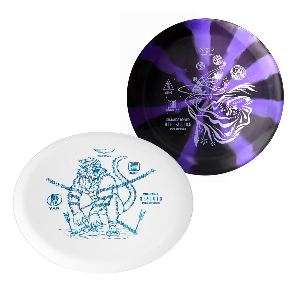 Yikun Distance Driver Glaze Line Xihe and Overstable Midrange Disc YAN