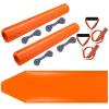 Silipull 2 Pcs Deer Drag Sleds Deer Sled Game Hauler with 2 Pcs Heavy Duty Drag Strap for Duck Hunting Ice Fishing Accessories Rope Pulling Harness for Hunting Gift(Orange,Vivid) view 1