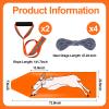 Silipull 2 Pcs Deer Drag Sleds Deer Sled Game Hauler with 2 Pcs Heavy Duty Drag Strap for Duck Hunting Ice Fishing Accessories Rope Pulling Harness for Hunting Gift(Orange,Vivid) view 2