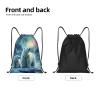 CSGJMYGS Drawstring Backpack for Women Men Gym Drawstring Bags Polar Bears Northern Lights String Bag Swim Bag view 3