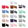 HEYXI Baby Anti-Scratching Cotton Gloves Infant Hat Set Newborn Face Protective Scratch Mittens Breathable Warm Baby Bonnet view 4