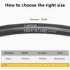 700C Heavy Duty Bike Tubes 700x18C/23C/25C FV80 Presta Valve (18/25-622) 700C Bicycle Inner Tubes Compatible with 700 x 18C 700x23C 700x25C Bike Tire Tubes 2-PCS view 2
