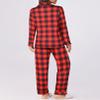 Ekouaer Womens Pajamas Set 2 Piece Button Down Pjs Soft Long Sleeve Top and Pants Sleepwear Set Lounge Sets Red Plaid M view 3