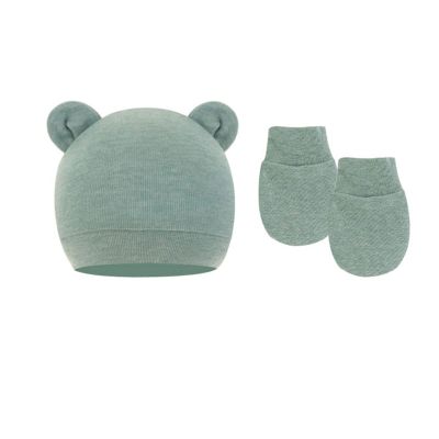 HEYXI Baby Anti-Scratching Cotton Gloves Infant Hat Set Newborn Face Protective Scratch Mittens Breathable Warm Baby Bonnet