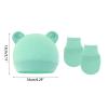 HEYXI Baby Anti-Scratching Cotton Gloves Infant Hat Set Newborn Face Protective Scratch Mittens Breathable Warm Baby Bonnet view 2