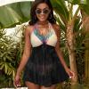 Hot Air Balloon in The Sky Tankini Swimsuits for Women Two Piece Bathing Suits 2024 Summer Beach Swimwear Swim Tank Top view 2
