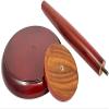 NineFit Basics Round Base Wooden Helmet Stand Armor Helmet Stand Brown view 1