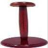 NineFit Basics Round Base Wooden Helmet Stand Armor Helmet Stand Brown view 2