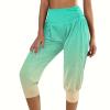 XUNRYAN Women's Capri Pants Cropped Joggers with Pockets Workout Sweatpants Athletic Boho Palazzo Trousers Bermuda Shorts view 1