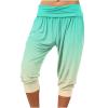 XUNRYAN Women's Capri Pants Cropped Joggers with Pockets Workout Sweatpants Athletic Boho Palazzo Trousers Bermuda Shorts view 2