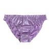 NineFit Basics Womens Sexy Satin Bikini Panties Hipster Low Wasit No Show Cheeky Panties Seamless Silky Comfortable Briefs Underwear Purple, X-Large view 1