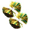 Anneome 2pcs Reusable Cheerleading Pom Poms Handle Lightweight and Handheld Glitter Cheerleading for Sports Games School Events and Dance Metallic Green view 1