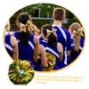 Anneome 2pcs Reusable Cheerleading Pom Poms Handle Lightweight and Handheld Glitter Cheerleading for Sports Games School Events and Dance Metallic Green view 4