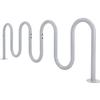 Global Industrial Deluxe Wave Bike Rack, 9-Bike Capacity, Flange Mount, Gray view 3