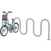 Global Industrial Deluxe Wave Bike Rack, 9-Bike Capacity, Flange Mount, Gray view 4
