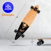 SereneLife Mini Cruiser Skateboard for Kids, Teens and Adults, Flat Concave Design with Non Slip Black Grip Tape, Durable Ply Deck, 44x10x4 in, Canadian and Bamboo Maple Deck (Black) view 2