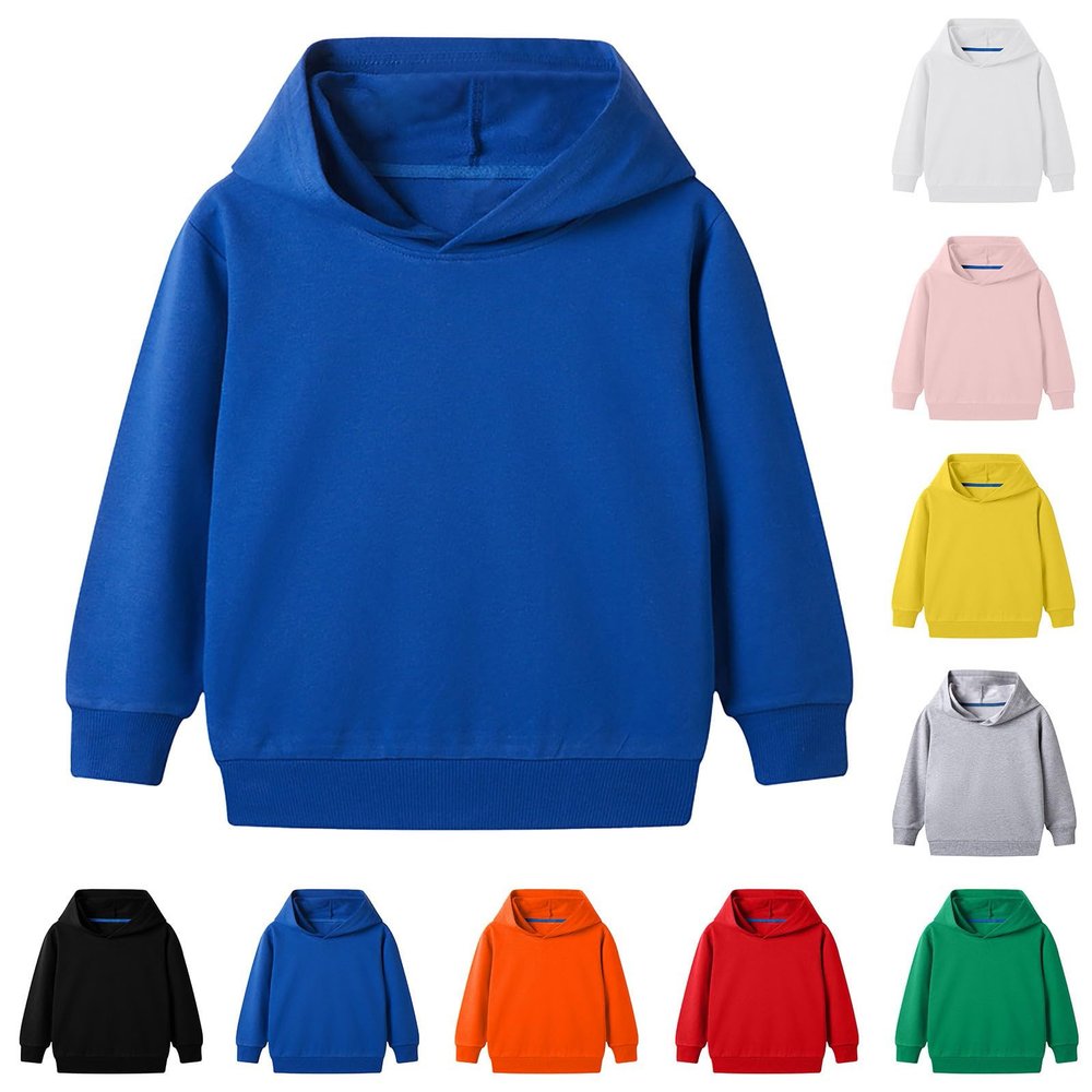 Betadog Boys Sportswear Youth Long Sleeve Pullover Hoodie Active Sweatshirt Boys & Girls Winter (Blue, 2-3 Years)