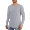 Men's Quick Dry Sun Shirts UPF 50+ SPF UV Protection Swim Tops Long Sleeve Lightweight Fishing Hiking Shirts Gray view 1