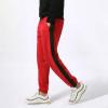 Mens Tear-Away Basketball Pants High Split Snap Button Post-Surgery Casual Sweatpants Red view 3