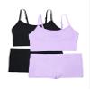 Fruit of the Loom Girls Seamless Longline Bra & Matching Boyshort Panty Set 2 Pack Stellar Orchid/Black Hue XS view 1
