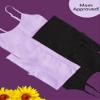 Fruit of the Loom Girls Seamless Longline Bra & Matching Boyshort Panty Set 2 Pack Stellar Orchid/Black Hue XS view 3
