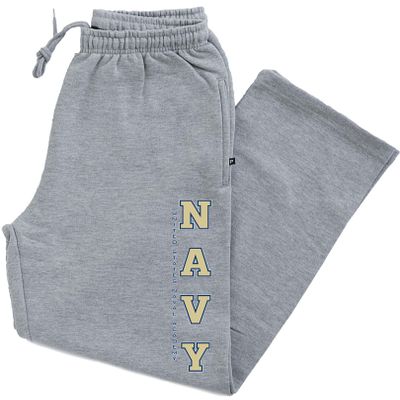CornBorn Navy Midshipmen Sweatpants - Premium Fleece USNA Vertical Navy - Gray - XL