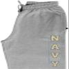 CornBorn Navy Midshipmen Sweatpants - Premium Fleece USNA Vertical Navy - Gray - XL view 3