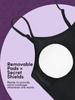 Fruit of the Loom Girls Seamless Longline Bra & Matching Boyshort Panty Set 2 Pack Stellar Orchid/Black Hue L view 4