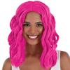 Amscan Vibrant Pink Body Wave Wig - 1 Piece - One Size Fits All, Perfect for Parties, Cosplay, and Everyday Fashion view 1
