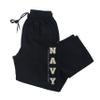 CornBorn Navy Sweatpants - Premium Fleece USNA Vertical Navy - Black - Small view 1
