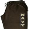 CornBorn Navy Sweatpants - Premium Fleece USNA Vertical Navy - Black - Small view 3