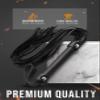 MALINERO Horse Leather Black Crop Whip Set Perfect for Costume Play and Imaginative Adventures view 4