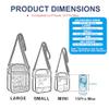 USPECLARE Clear Purse Stadium Transparent Messenger Bag Stadium Approved for Men and Women Clear CrossBody Bag view 3