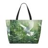 SSIMOO Grass And Dove Print Anti-Sand Beach Tote Bag,Versatile And Stylish For All Your Adventures, Black view 2