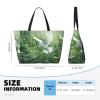 SSIMOO Grass And Dove Print Anti-Sand Beach Tote Bag,Versatile And Stylish For All Your Adventures, Black view 4
