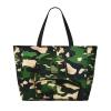 SSIMOO Green Army Digital Camouflage Print Spacious Travel Beach Bag,Versatile Anti-Sand Beach Tote,For All Your Needs, Black view 2
