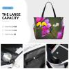 Dragonfly On The Flower Print Anti-Sand Beach Tote Bag,Versatile And Stylish For All Your Adventures view 3