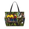 Colorful Parrots On Tree Print Spacious Travel Beach Bag,Versatile Anti-Sand Beach Tote,For All Your Needs view 1