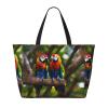 Colorful Parrots On Tree Print Spacious Travel Beach Bag,Versatile Anti-Sand Beach Tote,For All Your Needs view 3
