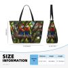 Colorful Parrots On Tree Print Spacious Travel Beach Bag,Versatile Anti-Sand Beach Tote,For All Your Needs view 4