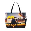 Aircraft Plane At Sunset Print Spacious Travel Beach Bag,Versatile Anti-Sand Beach Tote,For All Your Needs view 1