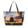 Aircraft Plane At Sunset Print Spacious Travel Beach Bag,Versatile Anti-Sand Beach Tote,For All Your Needs view 2