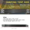 3.96M Fiberglass Camping Tent Pole Bars,Tent Poles Replacement for Camping Hiking Backpacking and Parties Outdoor Support Rods Awning Frames Kit Canopy Poles for Beach Accessories view 2
