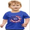 5T Royal Toddler Cute Sunflower USA Flag Star & Stripes July 4th Toddler T-Shirt