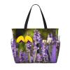 Lavender Flower S Print Spacious Travel Beach Bag,Versatile Anti-Sand Beach Tote,For All Your Needs