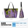 Lavender Flower S Print Spacious Travel Beach Bag,Versatile Anti-Sand Beach Tote,For All Your Needs view 3